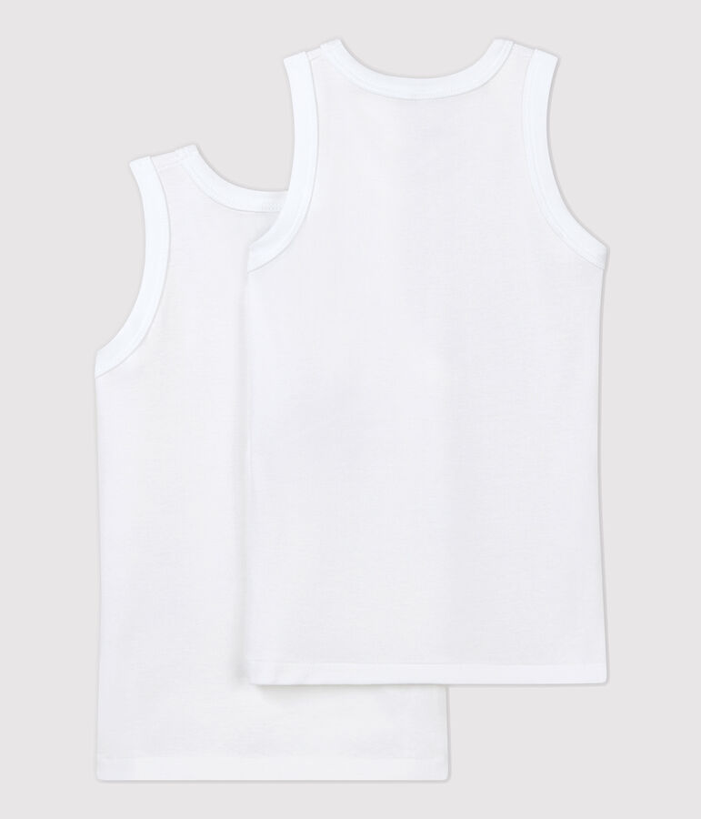 2er-Set wei&szlig;e Unterhemden f&uuml;r Jungen variante 1