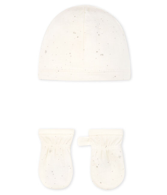 Set mit Mützchen und Baby-Fäustlinge aus Doppeljersey variante 1