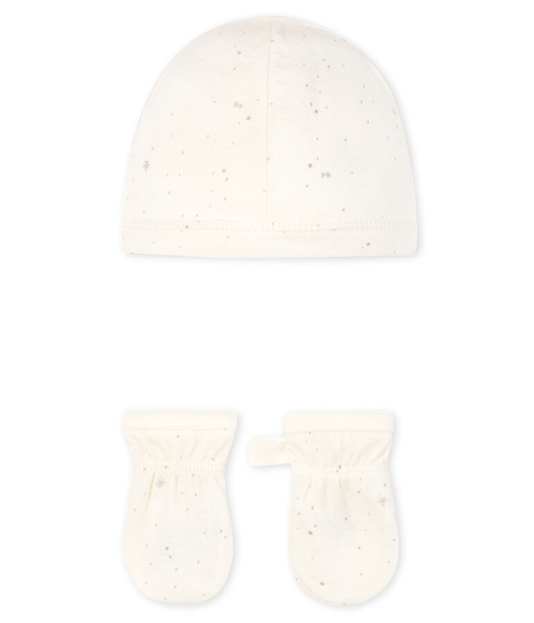 Set mit M&uuml;tzchen und Baby-F&auml;ustlinge aus Doppeljersey variante 1