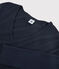 Damen-T-Shirt L’ICONIQUE aus Baumwolle mit Mäusezähnchen blau SMOKING
