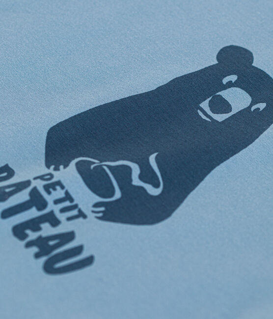 Kurzärmeliges Baby-T-Shirt aus Jersey blau AZUL