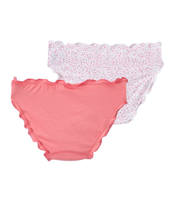 Mädchen-Slips mit Volants im 2er-Set weiss LOT