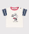T-Shirt Petit Bateau X Snoopy aus leichtem Jersey für Babys weiss MARSHMALLOW/weiss MULTICO
