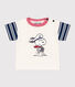 T-Shirt Petit Bateau X Snoopy aus leichtem Jersey für Babys