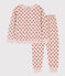 Kinderpyjama aus Nicki mit Blumenmotiv für Mädchen rosa SALINE/weiss MULTICO