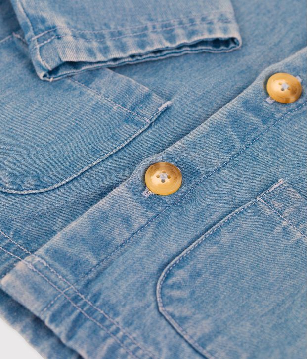 Babyjacke aus leichtem Bio-Denim blau