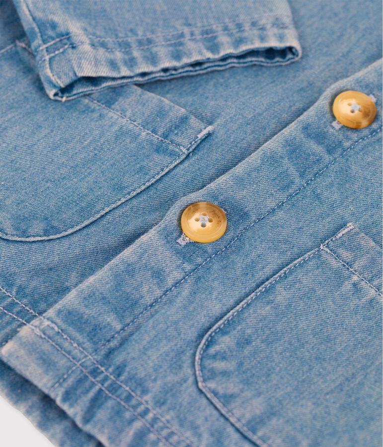 Babyjacke aus leichtem Bio-Denim blau