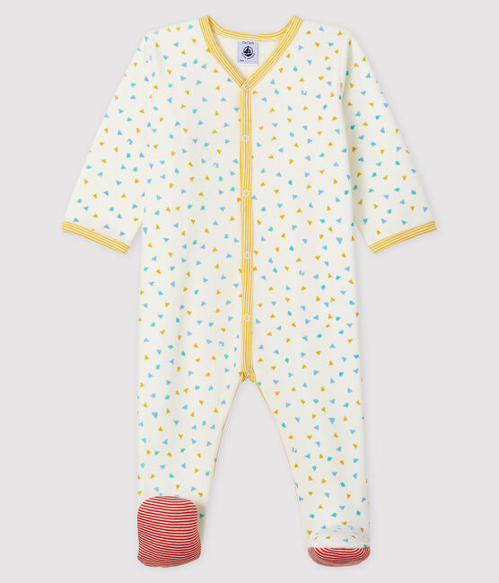 Baby-Strampler aus Nicki mit Konfetti-Druck weiss MARSHMALLOW/weiss MULTICO