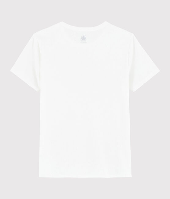 T-Shirt aus Sea-Island-Baumwolle für Damen weiss MARSHMALLOW