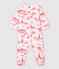 Baby-Strampler aus Doppeljersey mit Paris-Motiv im Toile-de-Jouy-Stil für Mädchen rosa FLEUR/rosa GROSEILLER