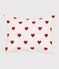 Kissen aus Popeline mit rotem Herz-Motiv weiss MARSHMALLOW/rot TERKUIT