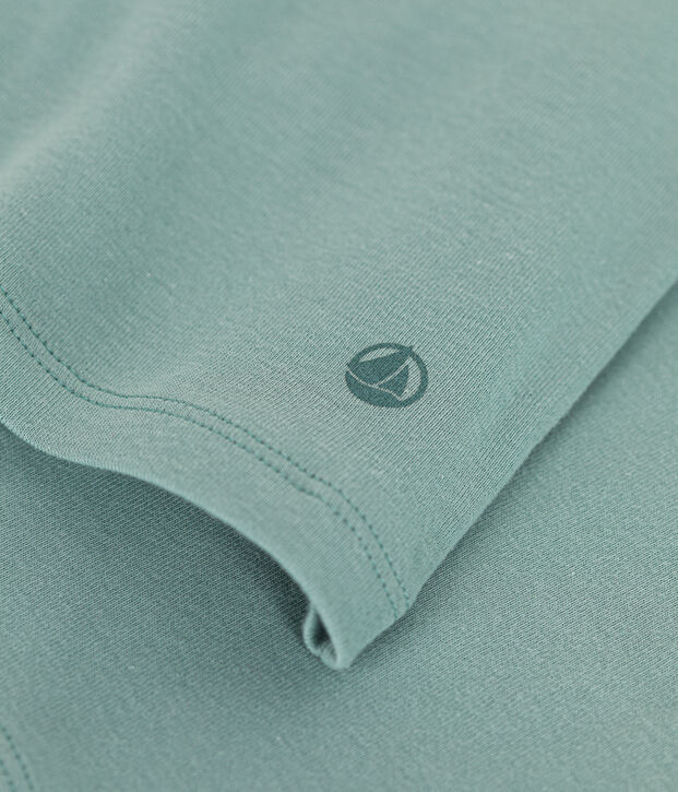 Lang&auml;rmeliges Damen-T-Shirt L'Iconique aus einfarbigem Rippstrick gr&uuml;n