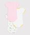 Lot de 3 bodies manches courtes en coton vielfarbig