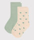 2er-Set Baby-Socken aus Baumwolle mit Herzmotiv