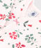 Strampler aus Baumwolle mit Blümchen rosa FLEUR/weiss MULTICO