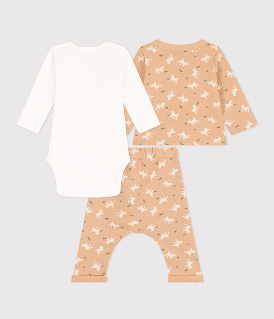 Baby-Set aus bedrucktem Molton TOURONE/ MULTICO