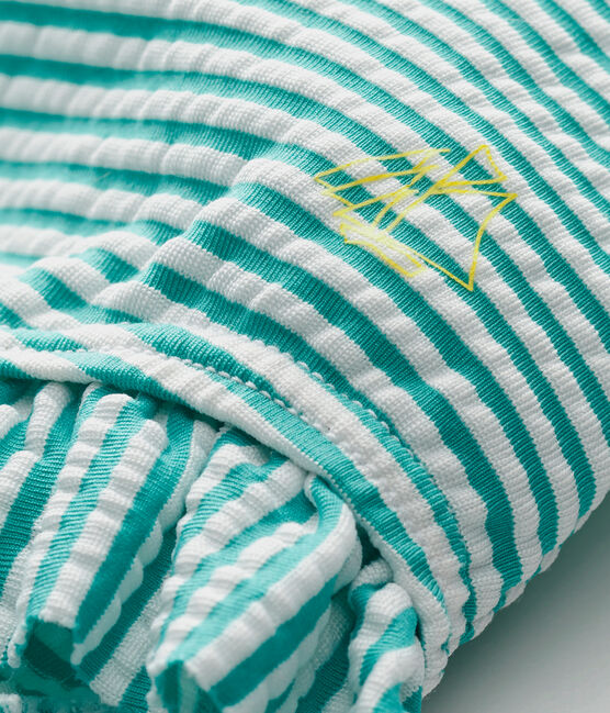 Badeanzug Baby Mädchen grün FLAG/weiss LAIT