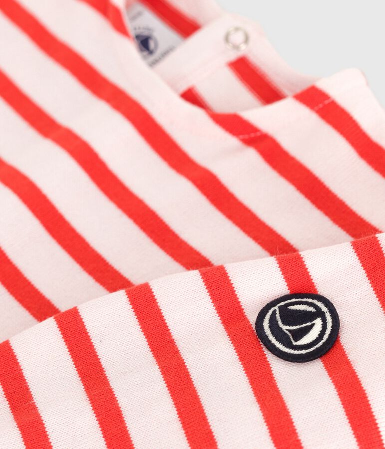 Baby-Matrosenoberteil aus dicker Baumwolle rosa/rot