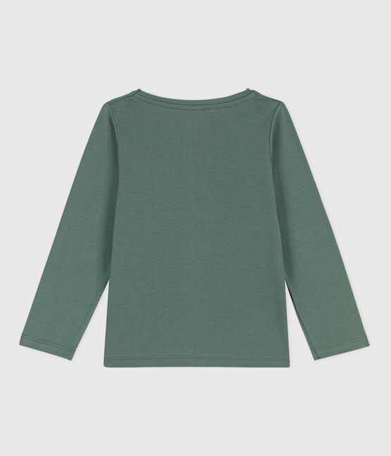 Langärmeliges Kinder-T-Shirt aus Baumwolle für Mädchen und  Jungen grün VALLEE