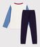 Kinder-Pyjama aus Baumwolle mit Feuerwehr-Motiv blau/vielfarbig