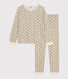 Damen-Pyjama aus Baumwolle mit Blumenmuster