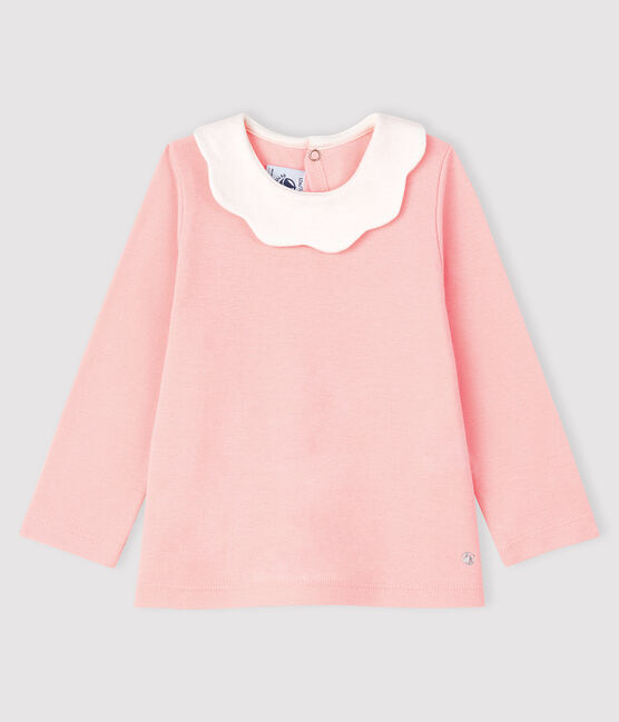Langärmelige Baby-Bluse für Mädchen rosa MINOIS