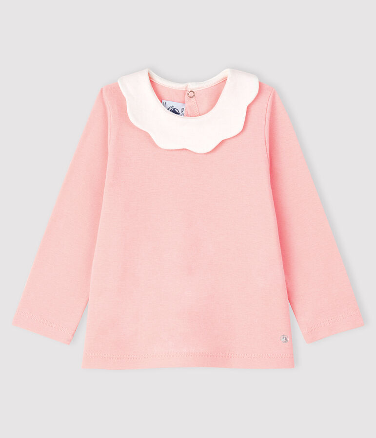Lang&auml;rmelige Baby-Bluse f&uuml;r M&auml;dchen rosa