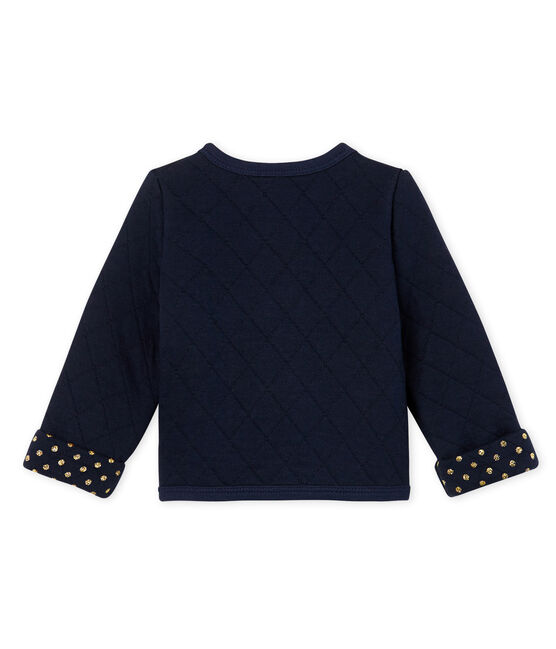 Baby-Cardigan aus gestepptem Doppeljersey für Mädchen blau SMOKING CN