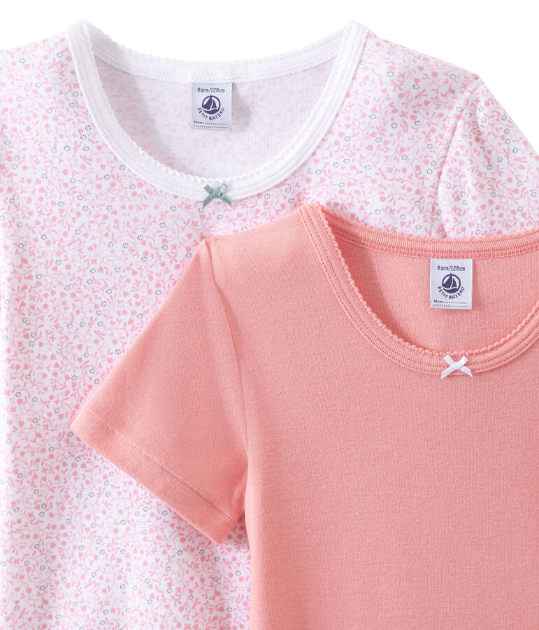 M&auml;dchen-Kurzarmshirts im 2er-Set weiss LOT