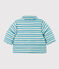 Gestreifter Baby-Anorak mit einziehbarer Kapuze blau AZUL/weiss AVALANCHE