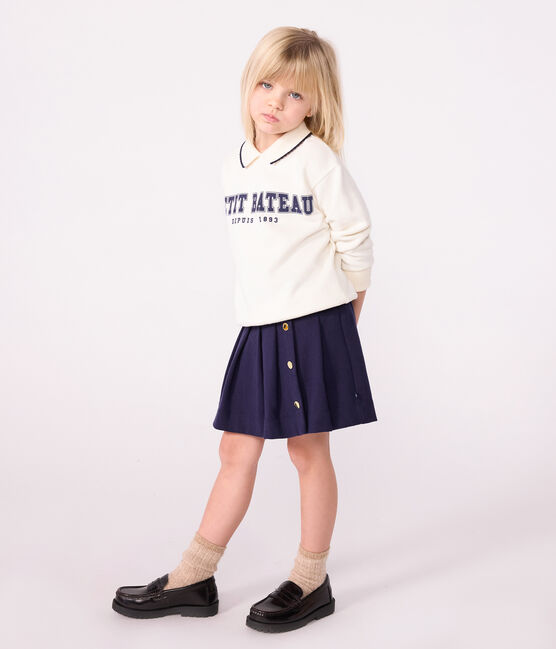 Kinder-Sweatshirt aus bedruckter Baumwolle naturfarben MILK