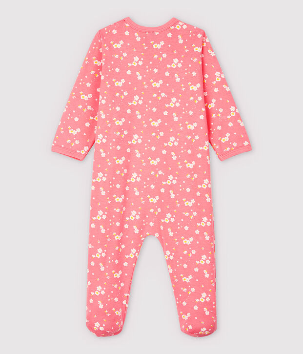 Baby-Strampler aus Baumwolle mit Kirschbl&uuml;ten-Motiv f&uuml;r M&auml;dchen rosa/vielfarbig