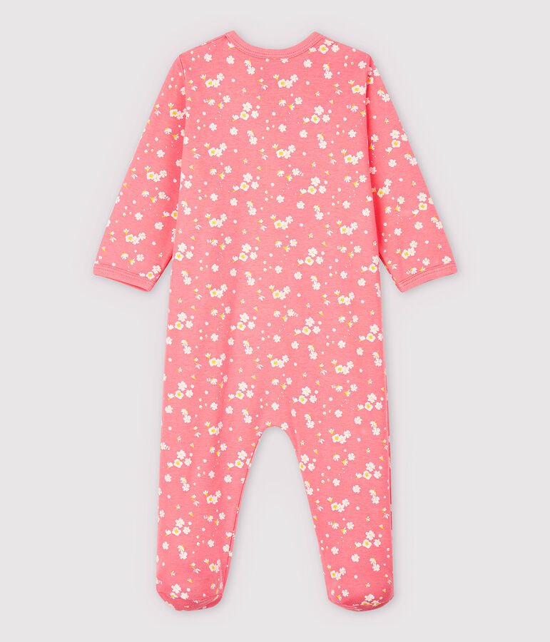 Baby-Strampler aus Baumwolle mit Kirschbl&uuml;ten-Motiv f&uuml;r M&auml;dchen rosa/vielfarbig