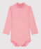 Baby-Body aus Baumwolle rosa CHARME