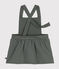 Ärmelloses Babykleid aus gestepptem Doppeljersey grün THUYA
