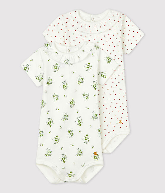 2er-Set Baby-Bodies aus Baumwolle mit Rüschenkragen variante 1