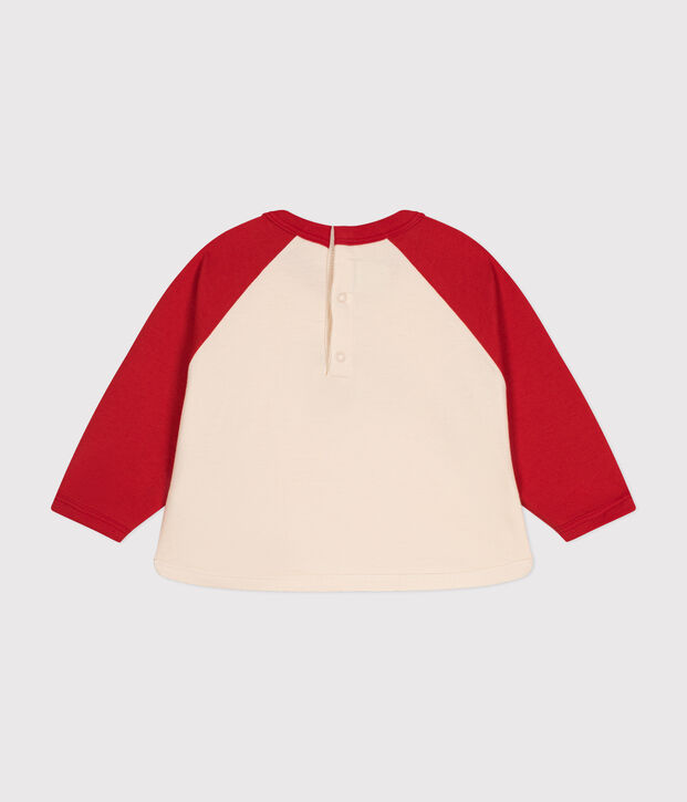 Baby-Sweatshirt aus leichtem Molton rot/rot