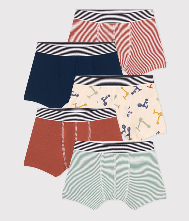 5er-Set Kinder-Boxershorts mit Rollermotiv aus Baumwolle vielfarbig