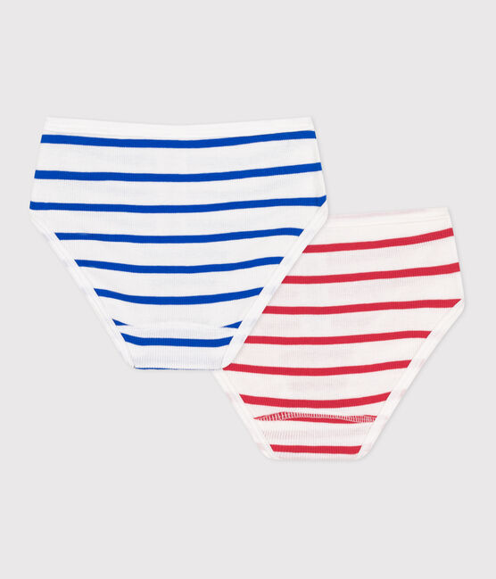 3er-Set Kinder-Slips High-Waist aus Baumwolle mit Streifen variante 1