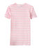Gestreiftes Damen-T-Shirt aus Original-Rippstrick rosa BABYLONE/weiss MARSHMALLOW