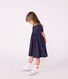 Kurzärmeliges Kinder-Kleid aus einfarbiger Baumwolle 