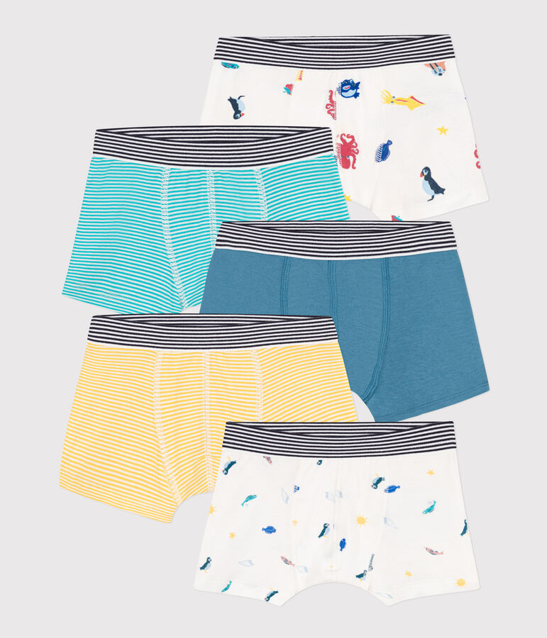 5er-Set Boxershorts aus Baumwolle f&uuml;r Jungen vielfarbig