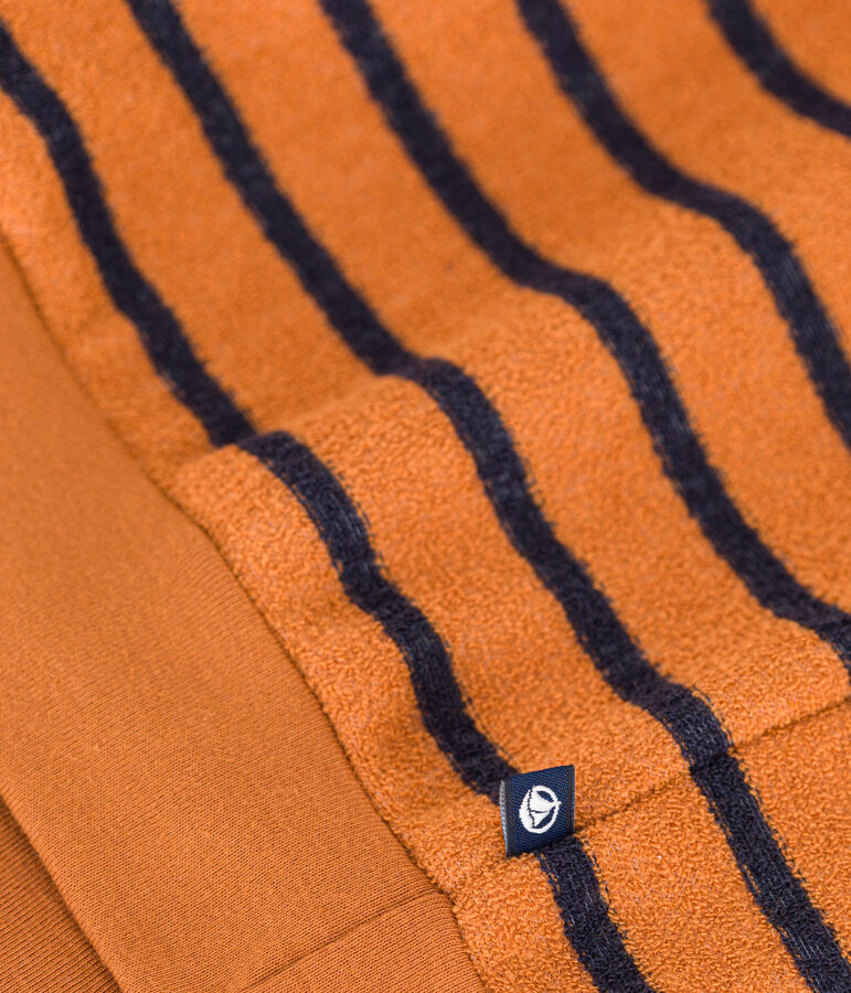 Kinder-Sweatshirt aus Frottee braun/blau