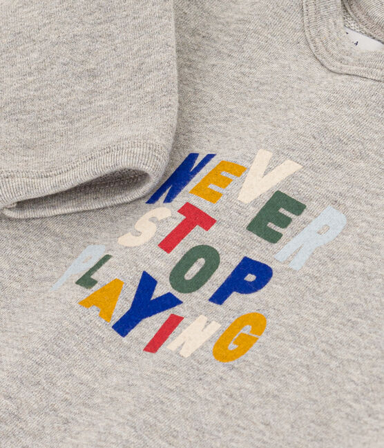 Baby-Sweatshirt aus Molton grau CHATON CHINE