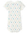 Einteiliger kurzärmliger Baby-Body mit Marine-Aufdruck weiss MARSHMALLOW/weiss MULTICO