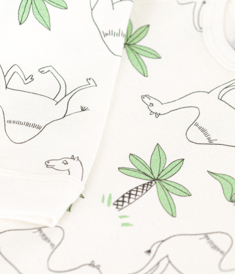 Bedruckter Strampler aus Baumwolle weiss/vielfarbig