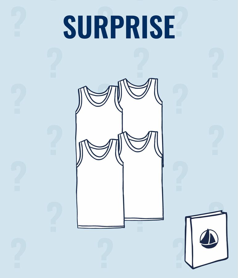 &Uuml;berraschungsset mit 4 Unterhemden f&uuml;r Jungen vielfarbig