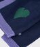 Baby-Cardigan aus Woll- und Baumwollstrick mit Herz-Jacquardmuster blau/vielfarbig
