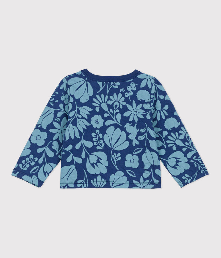 Bedruckter Baby-Cardigan aus gestepptem Doppeljersey blau/blau