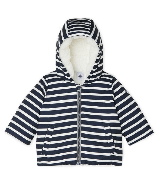 Gestreifte Jacke für Baby Jungen blau SMOKING/weiss MARSHMALLOW